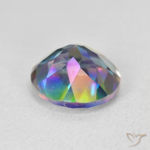 Mystic Quartz Gemstone in 10 mm (calibrated) Size for Sale, Mystic Quartz Stone in Multicolor Color