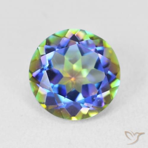 3.51ct Natural Multicolor Mystic Quartz, Round, VVS