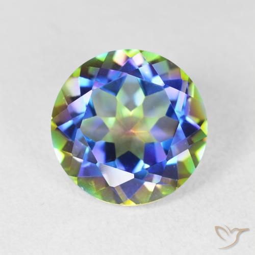 3.62ct Natural Multicolor Mystic Quartz, Round, VVS