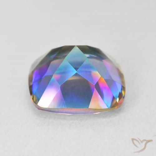Mystic Quartz Gemstone in 12 x 12 mm (calibrated) Size for Sale, Mystic Quartz Stone in Multicolor Color