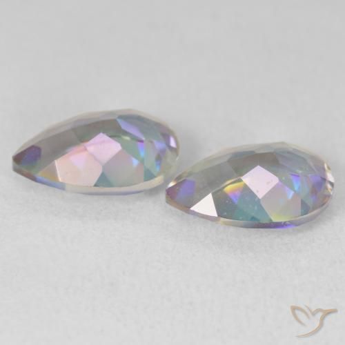 Mystic Quartz Gemstones in 10 x 7 mm (calibrated) Size for Sale, Mystic Quartz Stones in Multicolor Color