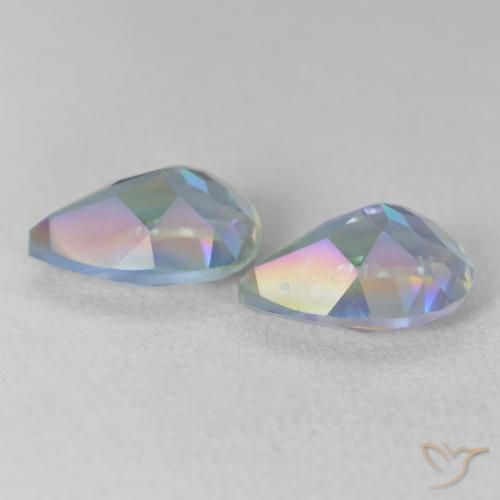 Mystic Quartz Gemstones in 10 x 7 mm (calibrated) Size for Sale, Mystic Quartz Stones in Multicolor Color