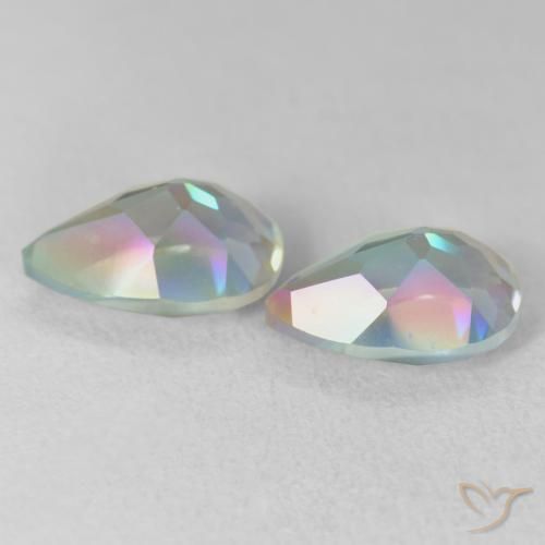 Mystic Quartz Gemstones in 10 x 7 mm (calibrated) Size for Sale, Mystic Quartz Stones in Multicolor Color