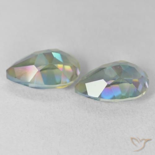 Mystic Quartz Gemstones in 10 x 7 mm (calibrated) Size for Sale, Mystic Quartz Stones in Multicolor Color