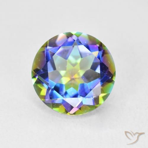 3.56ct Natural Multicolor Mystic Quartz, Round, VVS-VS