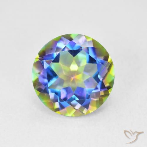 3.52ct Natural Multicolor Mystic Quartz, Round, VVS-VS