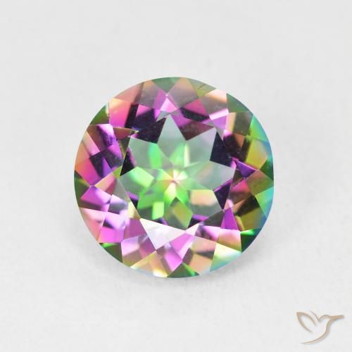 3.34ct Natural Multicolor Mystic Quartz, Round, VVS-VS