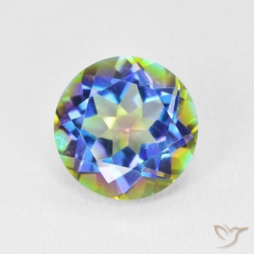 3.56ct Natural Multicolor Mystic Quartz, Round, VVS-VS