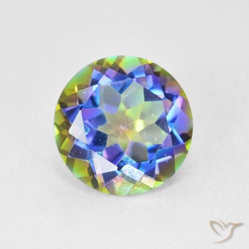 3.51ct Natural Multicolor Mystic Quartz, Round, VVS-VS