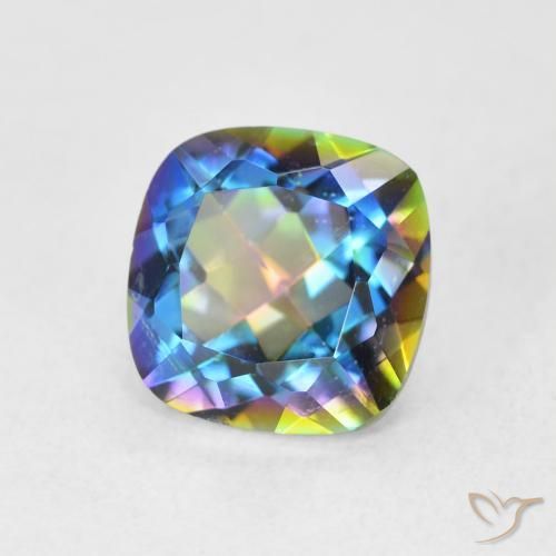 2.08 ct Multicolor Mystic Quartz Stone, Natural Mystic Quartz in Cushion-Cut Shape for Sale
