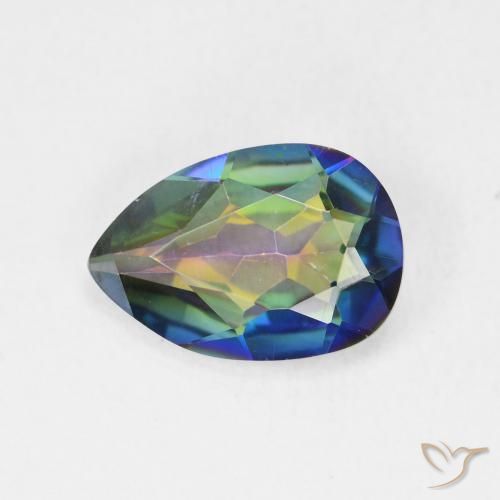 2.30ct Natural Multicolor Mystic Quartz, Pear Shape, VVS-VS