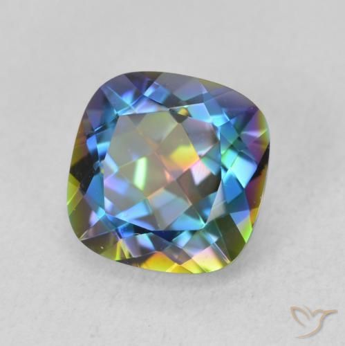 2.05 ct Multicolor Mystic Quartz Stone, Natural Mystic Quartz in Cushion-Cut Shape for Sale