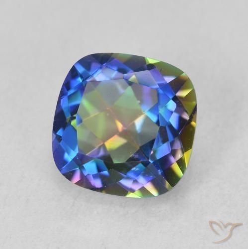 2.13ct Natural Multicolor Mystic Quartz, Cushion, VVS