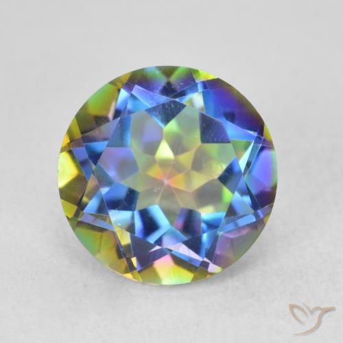 3.62ct Natural Multicolor Mystic Quartz, Round, VVS