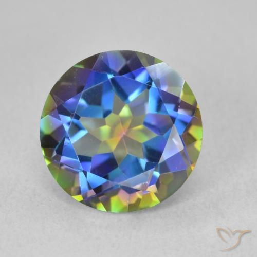 3.40ct Natural Multicolor Mystic Quartz, Round, VVS