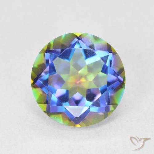 3.57ct Natural Multicolor Mystic Quartz, Round, VVS
