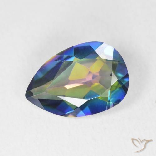2.57ct Natural Multicolor Mystic Quartz, Pear Shape, VVS