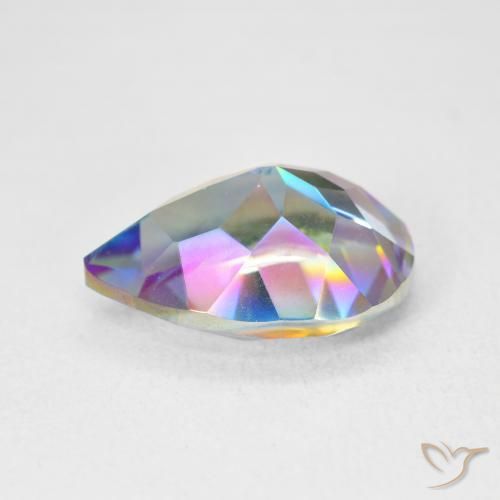 Mystic Quartz Gemstone in 14 x 10 mm (calibrated) Size for Sale, Mystic Quartz Stone in Multicolor Color