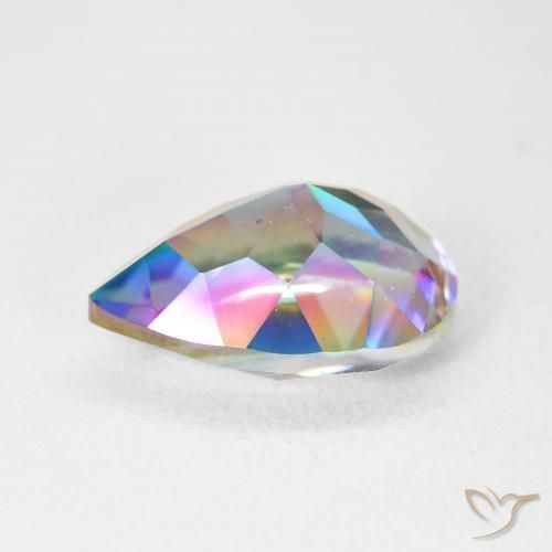 Mystic Quartz Gemstone in 14 x 10 mm (calibrated) Size for Sale, Mystic Quartz Stone in Multicolor Color