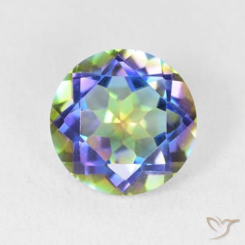 3.30ct Natural Multicolor Mystic Quartz, Round, VVS