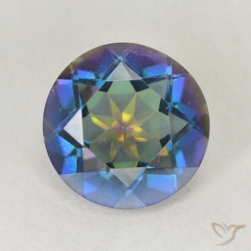 3.12ct Natural Multicolor Mystic Quartz, Round, VVS-VS