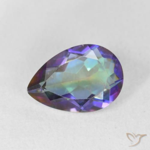 1.78ct Natural Multicolor Mystic Quartz, Pear Shape, VS