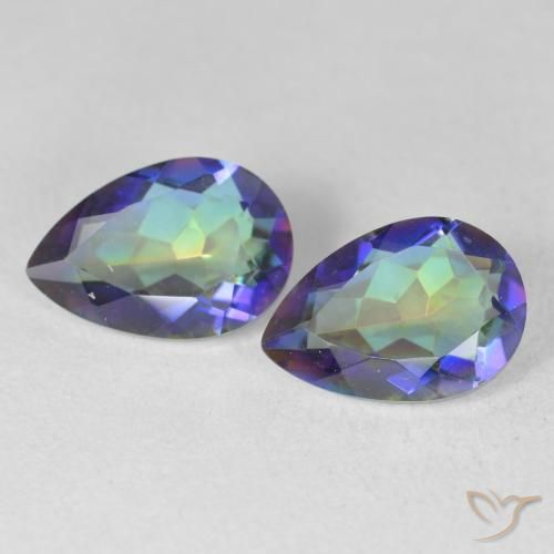 3.27ctw Natural Multicolor Mystic Quartz, Pear Shape, VVS-VS