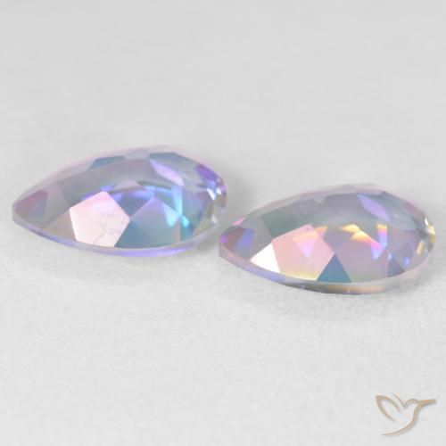 Mystic Quartz Gemstones in 10 x 7 mm (calibrated) Size for Sale, Mystic Quartz Stones in Multicolor Color