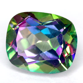 6.69 ct Multicolor Mystic Topaz Stone, Natural Mystic Topaz in Cushion-Cut Shape for Sale
