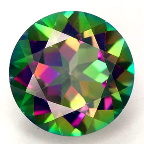4.20 ct Multicolor Mystic Topaz Gemstone, Mystic Topaz Gem in Round Facet Shape for Sale.