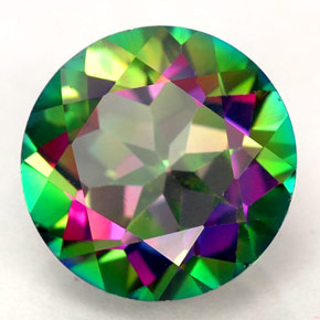 4.20 ct Multicolor Mystic Topaz Stone, Natural Mystic Topaz in Round Facet Shape for Sale