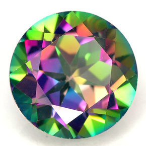 4.40 ct Multicolor Mystic Topaz Gemstone, Mystic Topaz Gem in Round Facet Shape for Sale.