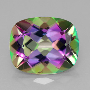 5.93 ct Multicolor Mystic Topaz Gemstone, Mystic Topaz Gem in Cushion-Cut Shape for Sale.