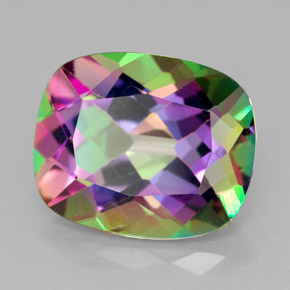 5.93 ct Multicolor Mystic Topaz Stone, Natural Mystic Topaz in Cushion-Cut Shape for Sale