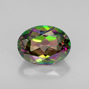 1.64 ct Multicolor Mystic Topaz Gemstone, Mystic Topaz Gem in Oval Facet Shape for Sale.