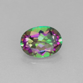 1.50 ct Multicolor Mystic Topaz Gemstone, Mystic Topaz Gem in Oval Facet Shape for Sale.