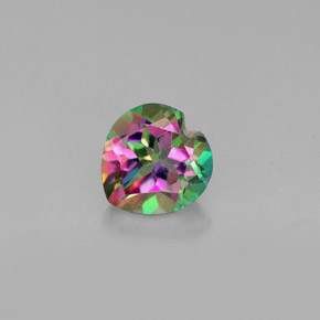 1.03 ct Multicolor Mystic Topaz Gemstone, Mystic Topaz Gem in Heart Facet Shape for Sale.