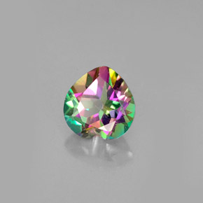 1.03 ct Multicolor Mystic Topaz Stone, Natural Mystic Topaz in Heart Facet Shape for Sale