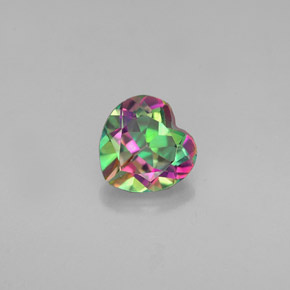 0.94 ct Multicolor Mystic Topaz Gemstone, Mystic Topaz Gem in Heart Facet Shape for Sale.