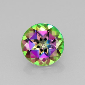 2.33 ct Multicolor Mystic Topaz Gemstone, Mystic Topaz Gem in Round Facet Shape for Sale.