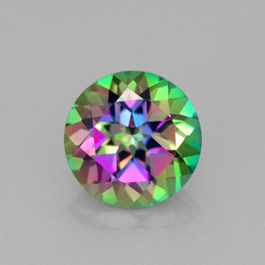 2.24 ct Multicolor Mystic Topaz Gemstone, Mystic Topaz Gem in Round Facet Shape for Sale.