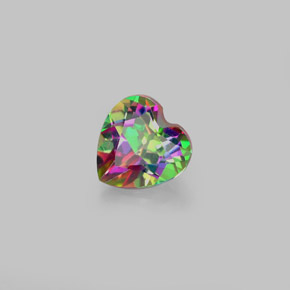1.04 ct Multicolor Mystic Topaz Gemstone, Mystic Topaz Gem in Heart Facet Shape for Sale.