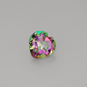 0.96 ct Multicolor Mystic Topaz Stone, Natural Mystic Topaz in Heart Facet Shape for Sale