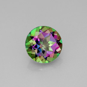 2.19 ct Multicolor Mystic Topaz Stone, Natural Mystic Topaz in Round Facet Shape for Sale