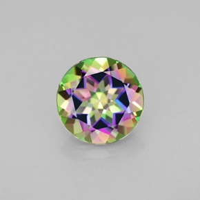 2.18 ct Multicolor Mystic Topaz Gemstone, Mystic Topaz Gem in Round Facet Shape for Sale.