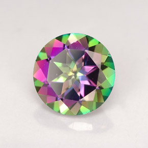 2.22 ct Multicolor Mystic Topaz Gemstone, Mystic Topaz Gem in Round Facet Shape for Sale.