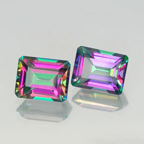 6.21 ct Multicolor Mystic Topaz Stone, Natural Mystic Topaz in Octagon Facet Shape for Sale