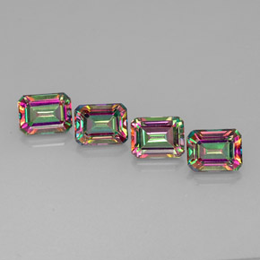 12.56 ct Multicolor Mystic Topaz Gemstone, Mystic Topaz Gem in Octagon Facet Shape for Sale.