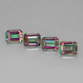 11.69 ct Multicolor Mystic Topaz Gemstone, Mystic Topaz Gem in Octagon Facet Shape for Sale.