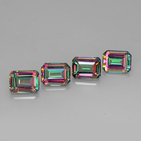 11.69 ct Multicolor Mystic Topaz Stone, Natural Mystic Topaz in Octagon Facet Shape for Sale